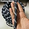 White Tech (10.5mm 100mtr) Climbing Static Rope Nylon High Strength Industrial Safety Rope, Hiking Climbing Fire Escape Rappelling Construction Indoor Outdoor Climbing Rope (Black)