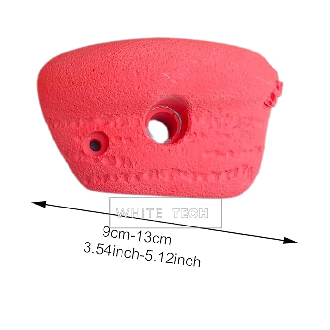 White Tech 10 Rock Climbing Holds Multi-Colored Climbing Rock for Indoor and Outdoor Playground Play Set for Kids, Adult Climbing Wall Holds with Hardware Kit DIY Installation