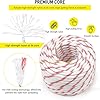 White Tech 12mm Climbing Static Rope Nylon 32 KN Breaking High Strength Industrial Safety Rope, Hiking Climbing Fire Escape Rappelling Construction Height Ideal (12MM 50MTR)