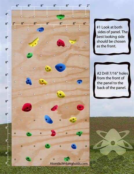 White Tech Clasic Rock Climbing Holds Set of 50 for Kids and Adult,DIY Wall Climbing Holds for Indoor and Outdoor Play Set Use (Multicolor) with Installation Kit