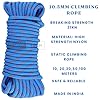 White Tech Premium (10.5mm 50Mtr) Rock Climbing Static Rope Nylon 23 KN Breaking High Strength Industrial Safety Rope, Hiking Climbing Fire Escape Rappelling Mountaineering Constructio