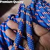 White Tech Premium (10.5mm 50Mtr) Rock Climbing Static Rope Nylon 23 KN Breaking High Strength Industrial Safety Rope, Hiking Climbing Fire Escape Rappelling Mountaineering Constructio