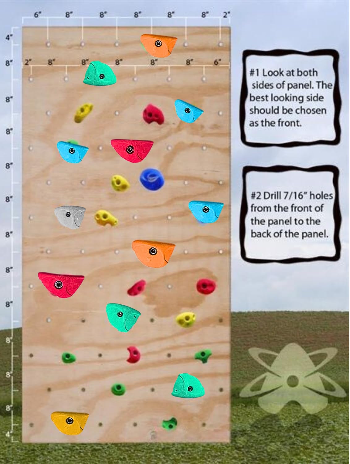 White Tech Premium Rock Climbing Holds Crimp (10 Pack) Climbing Holds for Indoor and Outdoor Play Set for Kids, Adult Easy to Install, Wall/Wood Long Lasting Crimp Grips