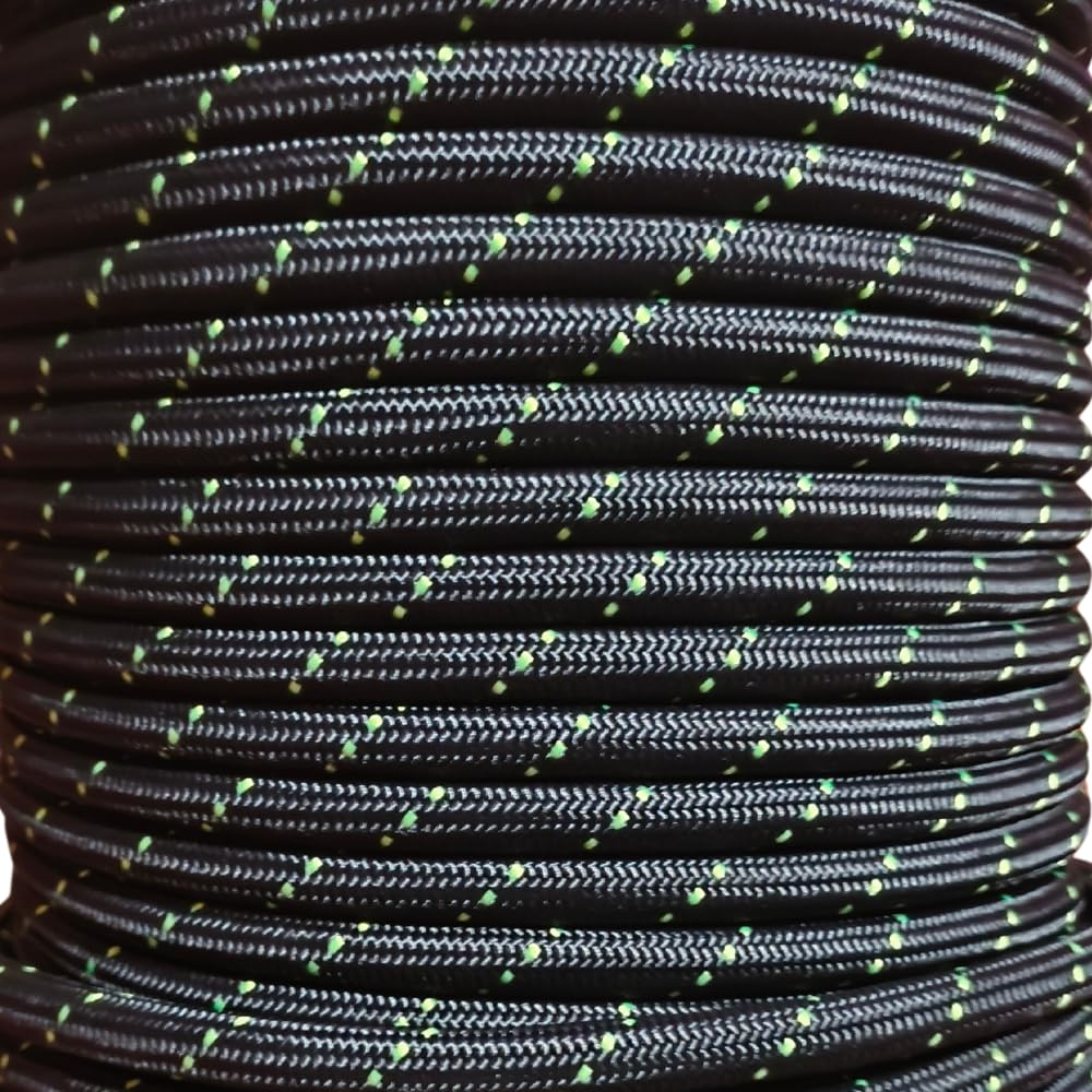 White Tech Static Kernmantle Rock Climbing Rope, Rappelling Rope for Outdoor, Hiking Safety Escape Rope, Rescue Parachute Rope, Mountaineering, Hauling, Static Climbing Rope (10MM (Black), 50 MTR)