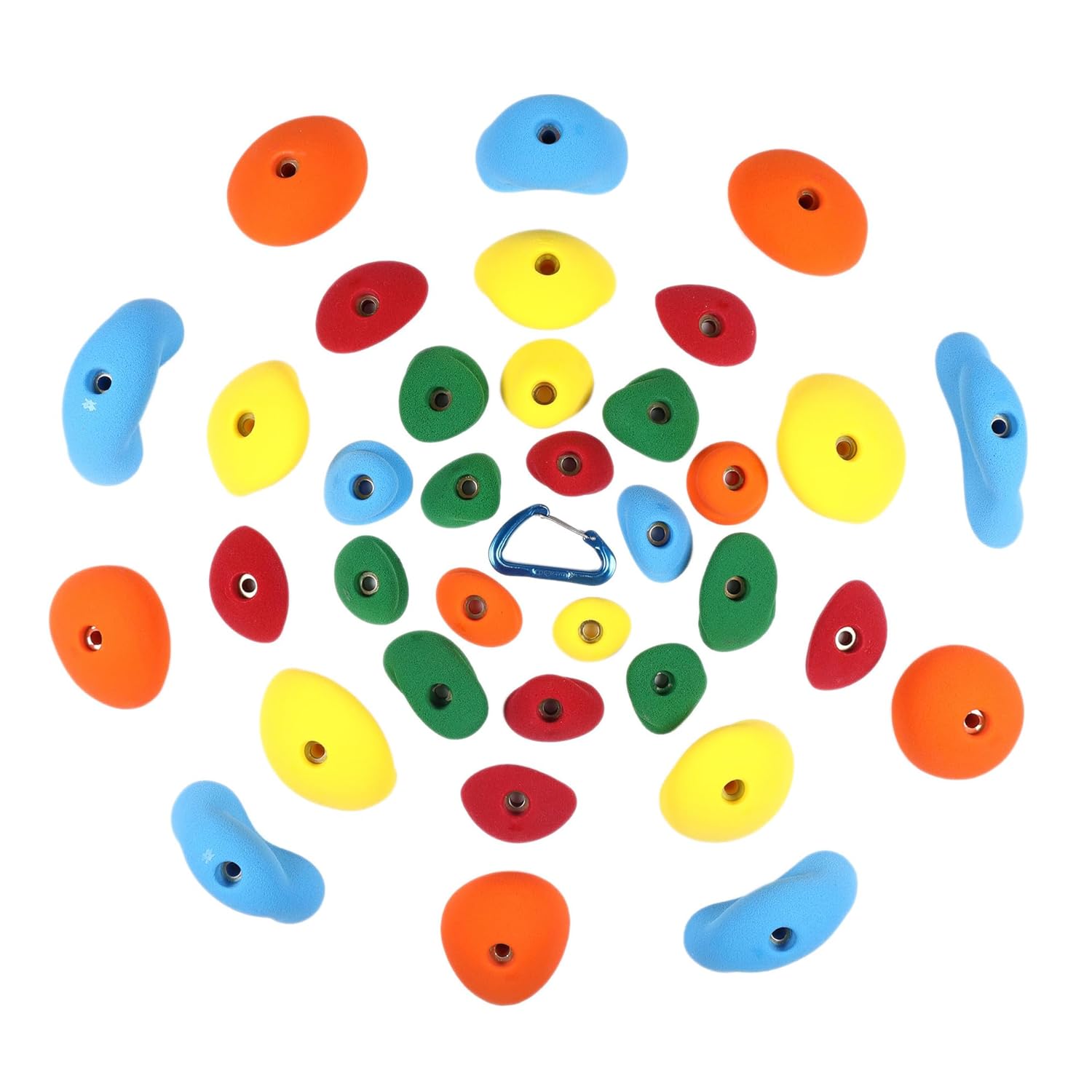 Withe Tech Rock Wall Climbing Holds Set of 30 for Kids and Adult,DIY Wall Climbing Holds for Indoor and Outdoor Play Set Use (Multicolor) with Installation Kit